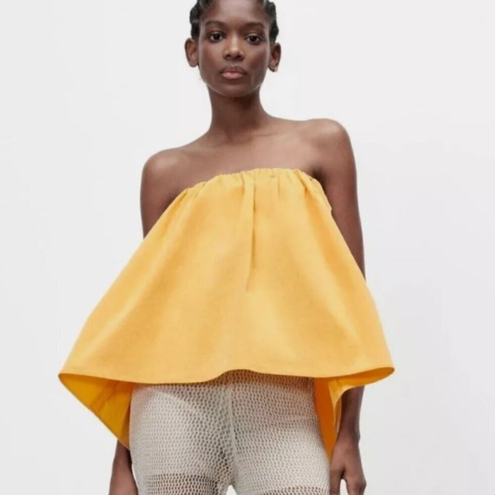 ZARA strapless balloon top Size XS 7563/050/615